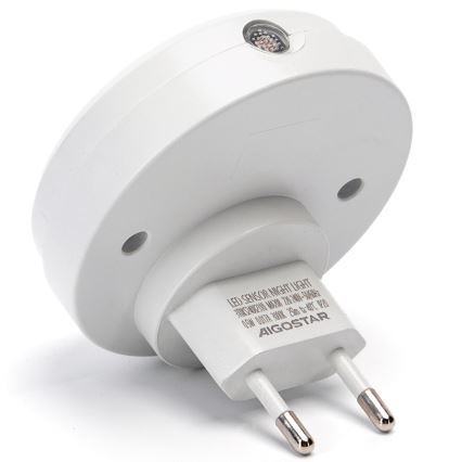 Aigostar - LED Yövalo hämärätunnistimella LED/0,5W/230V 3000K
