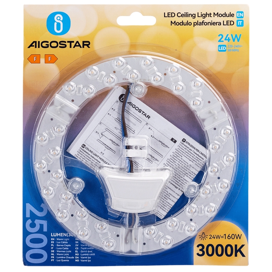 Aigostar - magneettikiinnitteinen LED-moduuli LED/24W/230V 3000K