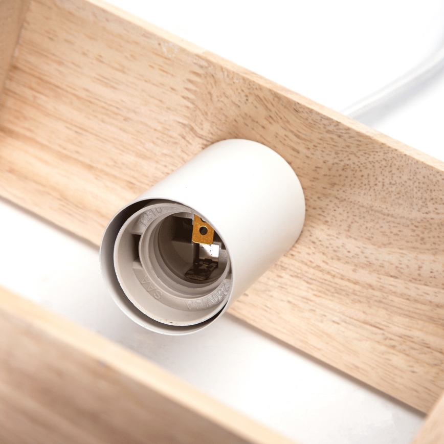 Aigostar - Mäntyinen riippuvalaisin vaijerilla 1xE27/60W/230V