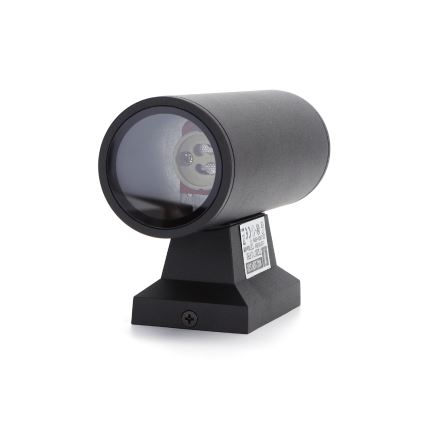 Aigostar - Musta pyöreä ulkoseinävalaisin 2xGU10/35W/230V IP65