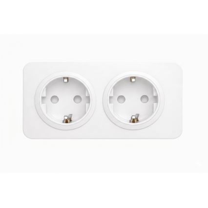 Aigostar - Pistorasia kehyksellä 2x SCHUKO 250V/16A valkoinen