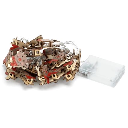 Aigostar - poroaiheinen LED-jouluvaloketju 20xLED/3xAA 3m lämmin valkoinen