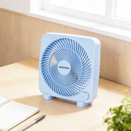 Aigostar - Pöytätuuletin 30W/230V sininen