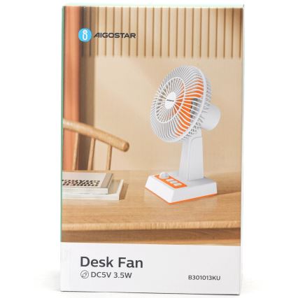 Aigostar - Pöytätuuletin 6W/USB