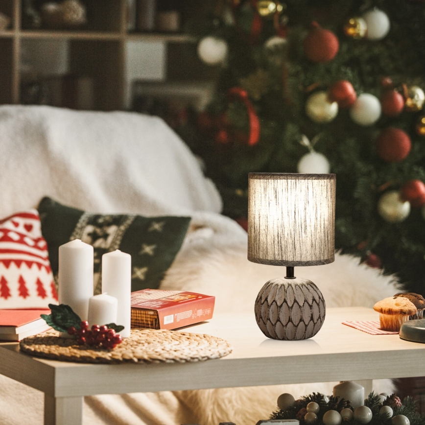 Aigostar - Pöytävalaisin 1xE14/40W/230V harmaa