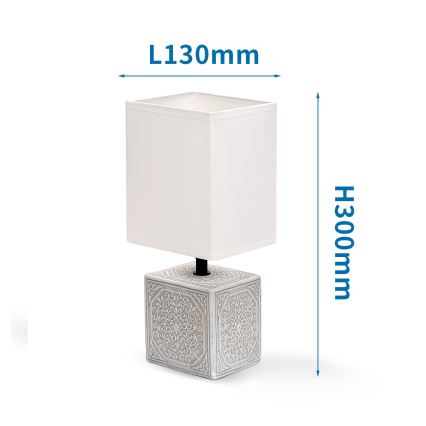 Aigostar - Pöytävalaisin 1xE14/40W/230V harmaa/valkoinen