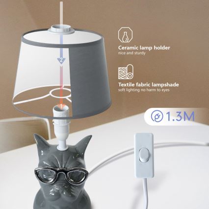 Aigostar - Pöytävalaisin 1xE14/40W/230V