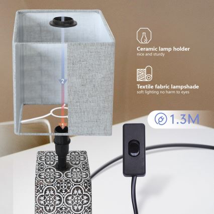 Aigostar - Pöytävalaisin 1xE14/40W/230V