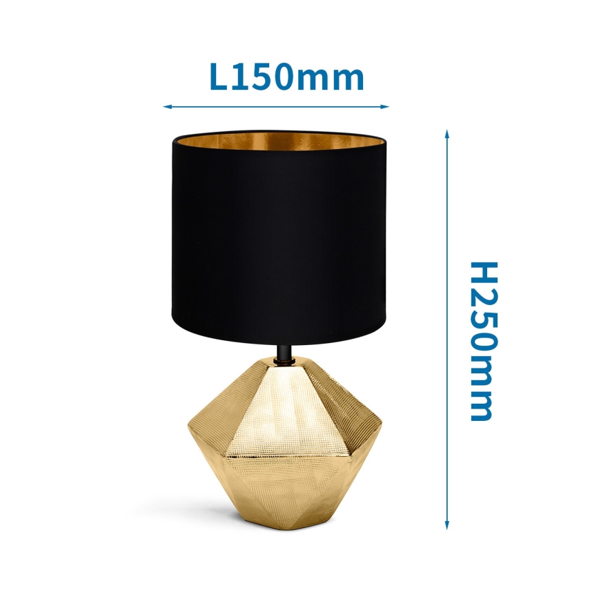 Aigostar - Pöytävalaisin 1xE14/40W/230V kulta/musta