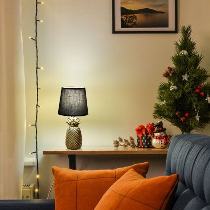 Aigostar - Pöytävalaisin 1xE14/40W/230V kulta/musta