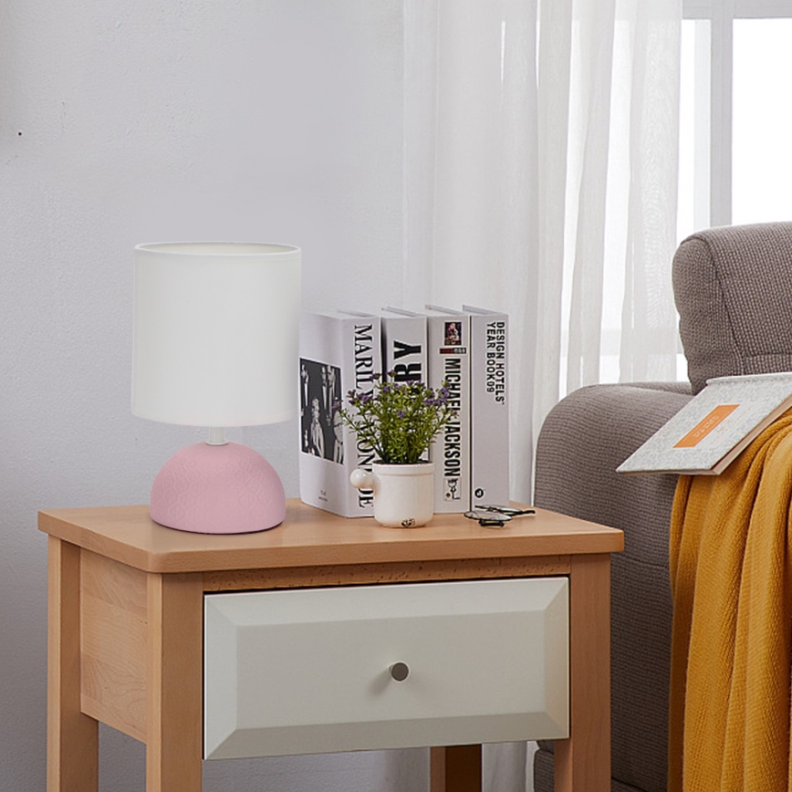 Aigostar - Pöytävalaisin 1xE14/40W/230V pinkki/valkoinen