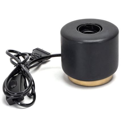 Aigostar - Pöytävalaisin 1xE27/60W/230V musta