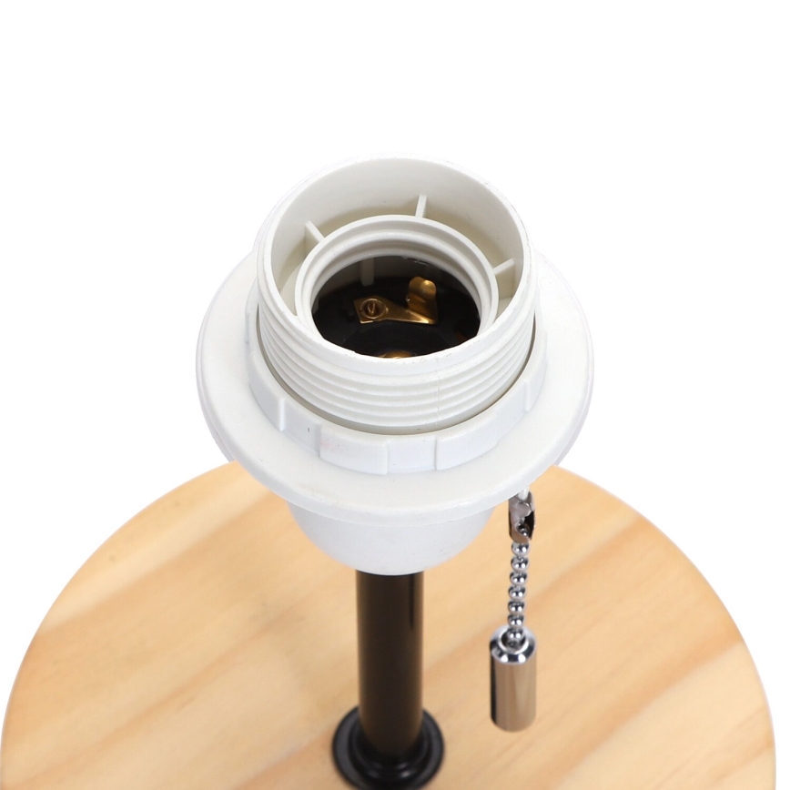 Aigostar - Pöytävalaisin USB-portilla 1xE27/40W/230V beige