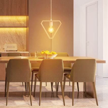 Aigostar - Puinen riippuvalaisin vaijerilla 1xE27/60W/230V mänty