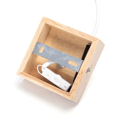 Aigostar - Puinen riippuvalaisin vaijerilla 1xE27/60W/230V mänty