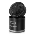 Aigostar - RGB Langaton mini pöytätuuletin sumutehosteella MIST 10W/5V 2000mAh musta