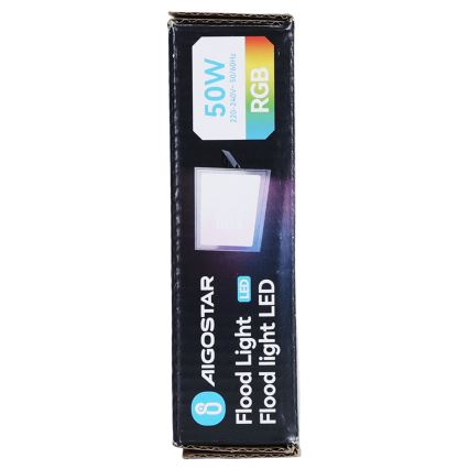 Aigostar - LED RGB himmennettävä valonheitin LED/50W/230V IP65 + kaukosäädin