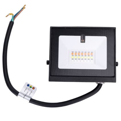Aigostar - LED RGB-valonheitin LED/20W/230V IP65 + kaukosäädin