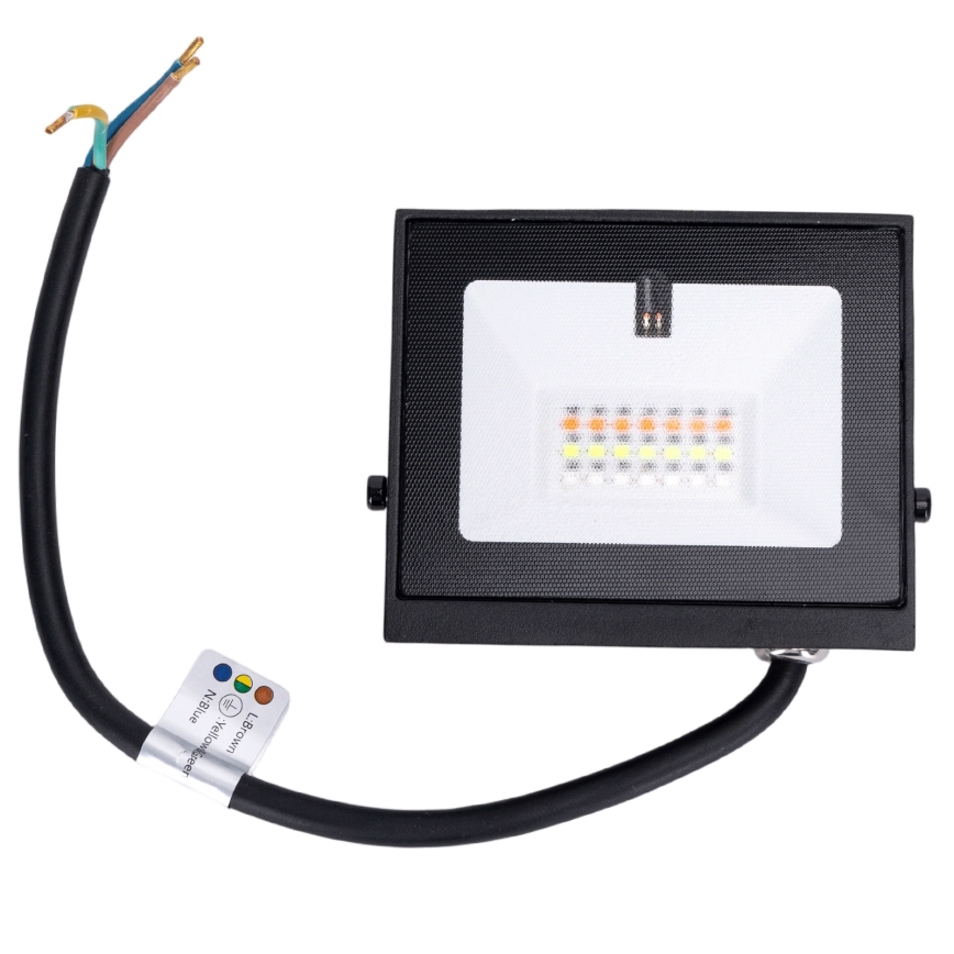 Aigostar - LED RGB-valonheitin LED/20W/230V IP65 + kaukosäädin