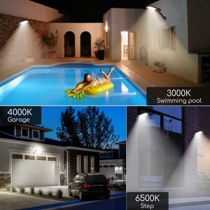 Aigostar - LED himmennettävä aurinkokennovalo anturilla LED/2,3W/5,5V IP65 1800 mAh + kaukosäädin