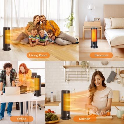 Aigostar - Sähkölämmitin 1500W/230V + kaukosäädin