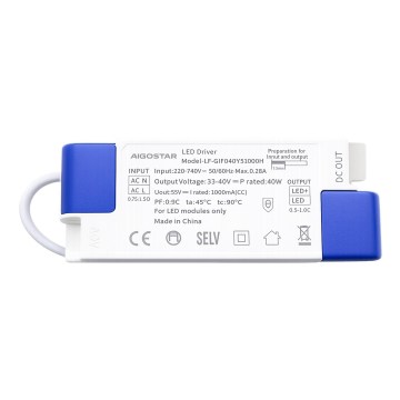 Aigostar - Sähkömuuntaja 40W/230V