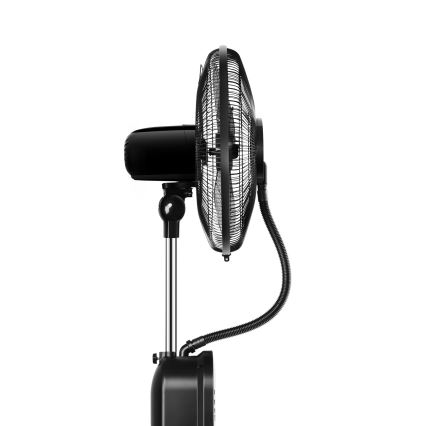 Aigostar - Lattiatuuletin sumutehosteella 95W/230V musta/harmaa + kaukosäädin