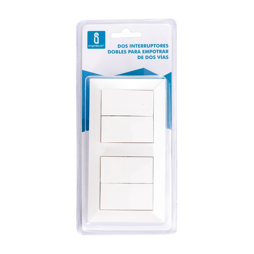 Aigostar - SETTI 2x Kotikytkin 2-painike 250V/10A