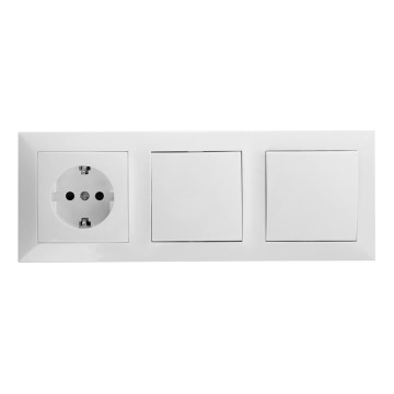 Aigostar - SETTI 2x kytkin pistorasialla 1x16A/250V SCHUKO
