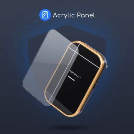 Aigostar - SETTI 2x Langaton pistokeovikello 230V/12V IP44 musta/kupari