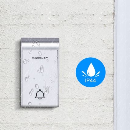 Aigostar - SETTI 2x Langaton pistokeovikello 230V/12V IP44 valkoinen