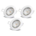Aigostar - Setti 3 kpl LED-uppoasennettava alasvalo 1xGU10/4,5W/230V 6500K valkoinen