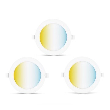Aigostar - SETTI 3x himmennettävä LED-kattovalaisin MESH LED/6W/230V 2700K-6500K halkaisija 11,5 cm