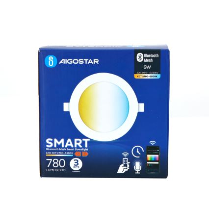 Aigostar - SETTI 3x Himmennettävä riippuva LED-kattovalaisin MESH LED/9W/230V 2700K-6500K halkaisija 14,5 cm