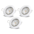 Aigostar - Setti 3x LED-alasvalo 1xGU10/4,5W/230V 3000K valkoinen