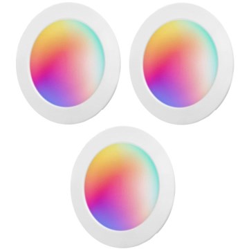 Aigostar - SETTI 3x LED RGBW Himmennettävä riippuva kattovalaisin MESH LED/15W/230V 2700K-6500K halkaisija 17cm