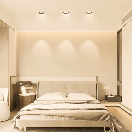 Aigostar - SETTI 3x LED upotettava ulkovalo LED/4,8W/230V 3000K IP65 musta