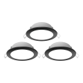 Aigostar - SETTI 3x LED upotettava ulkovalo LED/4,8W/230V 6500K IP65 musta