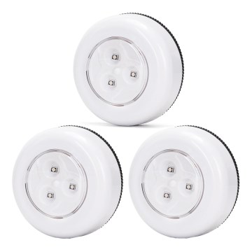 Aigostar - SETTI 3x RGB-LED Kannettava yövalaisin LED/3xAAA + kaukosäädin