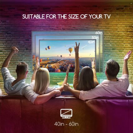 Aigostar - SETTI 4x LED RGB Himmennettävä nauha 0,5m LED/2,5W/5V IP65 + kaukosäädin