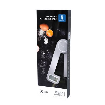 Aigostar - Taitettava keittiövaaka 5 kg mattakromi