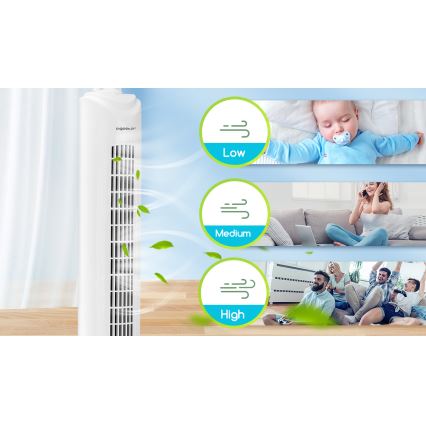 Aigostar - Tornituuletin 45W/230V valkoinen