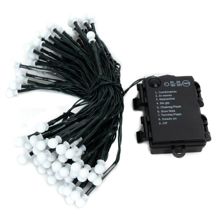 Aigostar - LED-ulkovaloketju 100xLED/8 toimintoa 3xAA 10,3m IP44 lämmin valkoinen