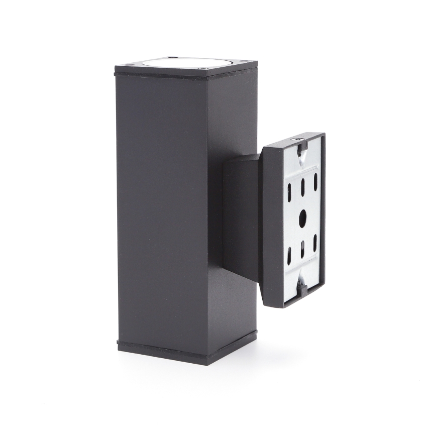 Aigostar - Ulkoseinävalaisin 2xGU10/230V musta IP65 kulmikas