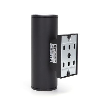 Aigostar - Ulkoseinävalaisin 2xGU10/230V musta IP65 pyöreä