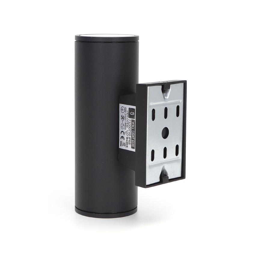 Aigostar - Ulkoseinävalaisin 2xGU10/230V musta IP65 pyöreä