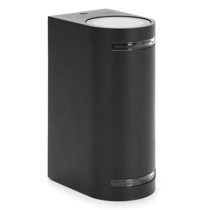 Aigostar - Ulkoseinävalaisin 2xGU10/35W/230V musta IP54