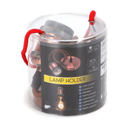 Aigostar - Virtajohto 1xE27/60W/230V kupari