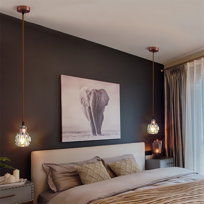 Aigostar - Virtajohto 1xE27/60W/230V kupari