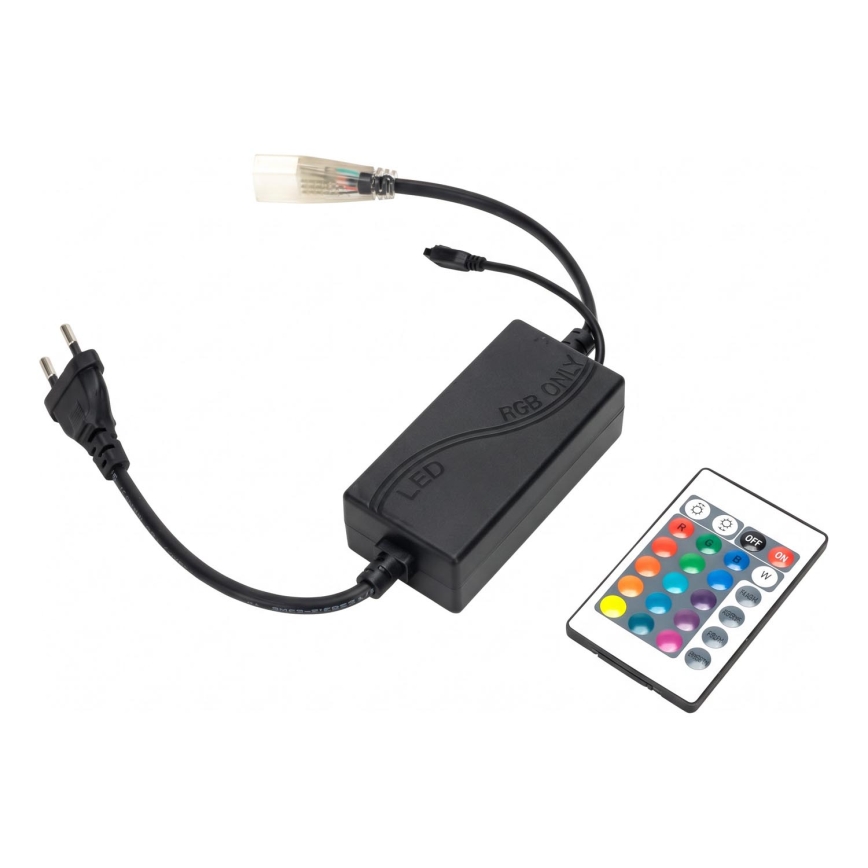 Aigostar - Virtajohto LED RGB -nauhalle 1000W/230V kaukosäätimellä